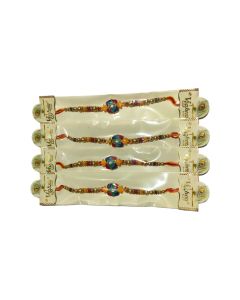 Shri Vishnu Rakhi Glorious Gold Plated Auspicious and Diamond Ring Rahi