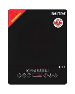 Baltra Feel 2200W Glass Red & Black Touch Panel Cooktop, BIC-114 5.0 