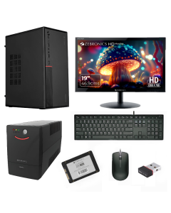 ZEBRONICS Core i5 (5th Gen) (8 GB Ram/256 GB SSD / Windows 10) Assembled Desktop Computer Keybord & Mouse ,With UPS,19 inch HD Display