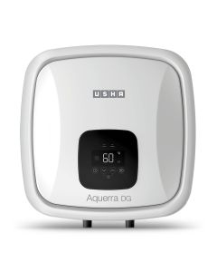 Usha Aquerra DG 25 Litre 5 Star Digital Storage Water Heater with Remote (White), Wall Mounting