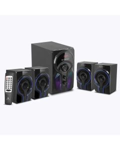 ZEBRONICS Zeb-BT6666RUCF 4.1 Channel Speaker BT v5.0 /USB/FM/AUX/SD LED Display LED Lights Volume, Subwoofer 20Watts Satellites 10 x 4 watts Total60 watts