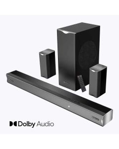 ZEBRONICS Juke BAR 9520WS PRO Dolby 5.1 500 Watts Soundbar with Subwoofer & Dual Wireless Satellites, LED Display, Bluetooth V5.3, HDMI (ARC), Optical in, USB, AUX, Wall Mount Bracket & Fasteners