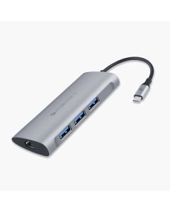 Zebronics-TA1000UCL €“ 6 in 1 USB Type C Multiport Adapter with USB, SD, Micro SD, RJ45 Slots