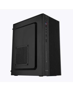 Zebronics Taurus Computer Chassis, Micro ATX, USB X 2, Front Audio | USB, Perforated Side Panel, Textured Front Panel