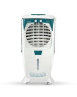 Crompton Ozone Desert Air Cooler- 75L; with Everlast Pump, Auto Fill, 4-Way Air Deflection and High Density Honeycomb Pads; White & Teal