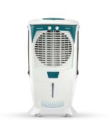 Crompton Ozone Desert Air Cooler- 55L; with Everlast Pump, Auto Fill, 4-Way Air Deflection and High Density Honeycomb pads; White & Teal