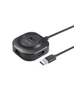 ZEBRONICS 400HB USB HUB, 4 Ports, USB 3.0, Transfer Speeds Upto 5 Gbps, Compact Design, LED Indicator, Multi OS Compatible, Micro USB (for Additional Power), Plug and Play