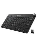 ZEBRONICS KEYPAD X1 Wireless Bluetooth Keyboard, Scissor Switches, 2.4GHz & Dual BT for (Mac | Android | Windows), Volume/Media Control Knob, Integrated Multimedia Keys
