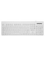 ZEBRONICS K51 Wired Keyboard with 105 Keys, 1.3m Cable, ‚¹ Key, USB Interface, 12 Integrated Multimedia Keys, Slim Design, Plug and Play (White)