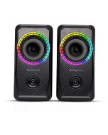 ZEBRONICS Zeb-Warrior 4, 2.0 Speaker for PC, Laptops, Desktop with 5 RGB Light Modes, USB Powered, AUX Input, 10 watts, Volume Control Pod