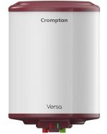 Crompton 10 L Storage Water Geyser (Versa ASWH-3510 Powerful Heating Rust Proof Plastic Body White & Maroon, White) 