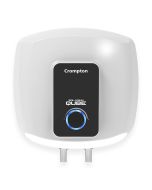 Crompton Solarium Qube 15-L 5 Star Rated Storage Water Heater with Free Installation and Connection Pipes (White and Black)