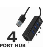 ROCK MUSIC RM-UH01  USB 3.0 Hub 4 Port USB Compatible with Laptops, Desktops, Smartphones, USB Flash Drives, Gaming Consoles, Mouse, Keyboards, Monitors, Printers USB0002 USB Hub  (Black)
