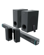 Zebronics Juke bar 9550 pro 5.2 Soundbar (625 Watts), Dolby Audio, Dual Wireless Subwoofer & Satellite, BT v5.3, HDMI ARC, Optical, Powerful Bass, RGB LED Lights, Wall Mountable, Silver