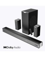 ZEBRONICS Juke BAR 9520WS PRO Dolby 5.1 500 Watts Soundbar with Subwoofer & Dual Wireless Satellites, LED Display, Bluetooth V5.3, HDMI (ARC), Optical in, USB, AUX, Wall Mount Bracket & Fasteners