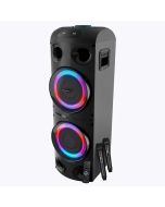 ZEBRONICS Knock(ZEB-WSPK 3), Dual Connectivity, DJ mixer, Dual Wireless UHF MIC, 230 W Bluetooth Party Speaker