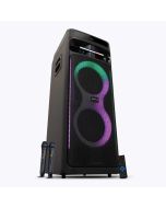 ZEBRONICS Knock(ZEB-WSPK 3), Dual Connectivity, DJ mixer, Dual Wireless UHF MIC, 230 W Bluetooth Party Speaker  (Black, Mono Channel)
