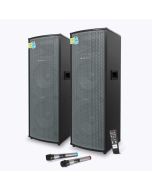 Zebronics Rockstar ZEB MONSTER PRO 2X12L3 300W RMS DJ Speaker dual UHF wireless mics for karaoke