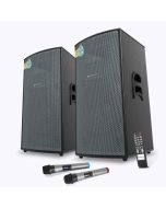 Zebronics Rockstar Pro Zeb-Monster Pro 2X15L3 300W RMS DJ Speaker | dual UHF wireless mics for karaoke