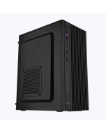 Zebronics Taurus Computer Chassis, Micro ATX, USB X 2, Front Audio | USB, Perforated Side Panel, Textured Front Panel