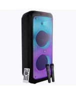ZEBRONICS Thump 700 Portable Party Speaker, 120 Watts, Supports Bluetooth, USB, mSD, AUX, Karaoke & Recording Function, TWS, Wireless Mic, Up to 7h Backup, RGB Lights