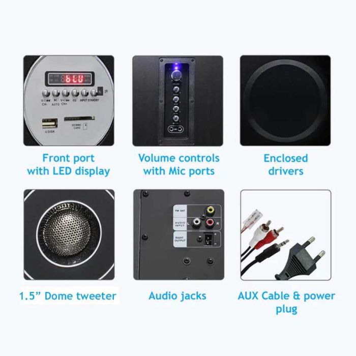 ZEBRONICS ZEB-8500 BT-RUCF USB Multimedia Tower Speaker (Black)