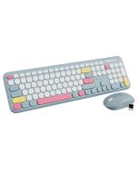 ZEBRONICS Companion 302 2.4GHZ Wireless Keyboard & Mouse Combo with UV Printed Keys,13 Multimedia Keys,800/1400/1600 DPI,High Precision,Advanced Optical Sensor Technology(Blue)