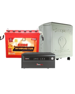   Exide IMTT 2300 (230 Ah) Tubular Battery with Microtek Heavy Duty Pure Sinewave UPS Model 2350/24V SW Pure Sine Wave Inverter and Inverter Battery Trolly