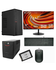 ZEBRONICS Core i5 (5th Gen) (4 GB / 512 GB / Windows 10) Assembled Desktop Computer Wireless Keybord & Mouse , Without UPS , 22 inch Display